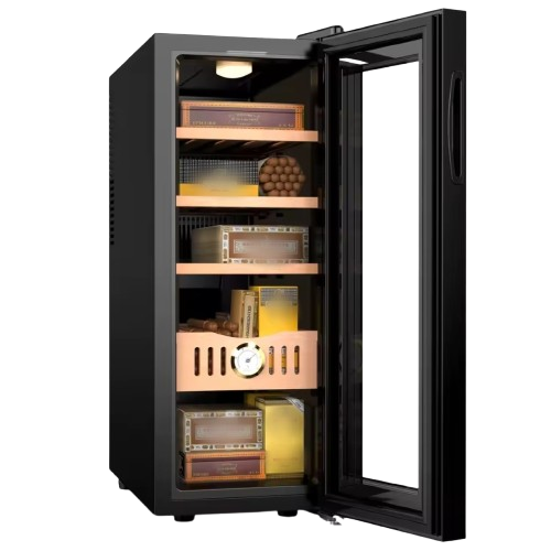 300-Count Electric Humidor - Sleek Black Edition