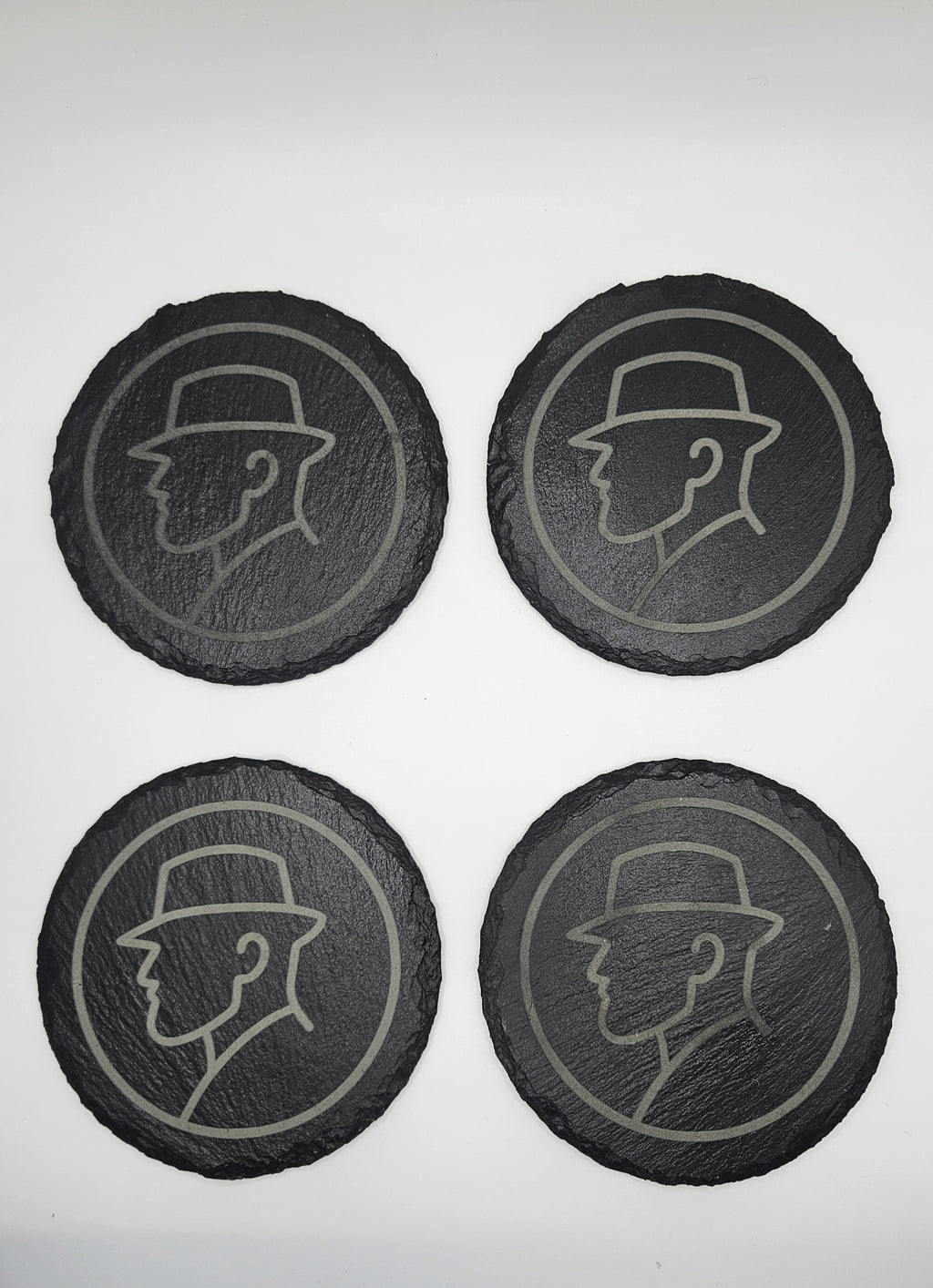 Gents Culture™ Slate Coaster Set (4ct)