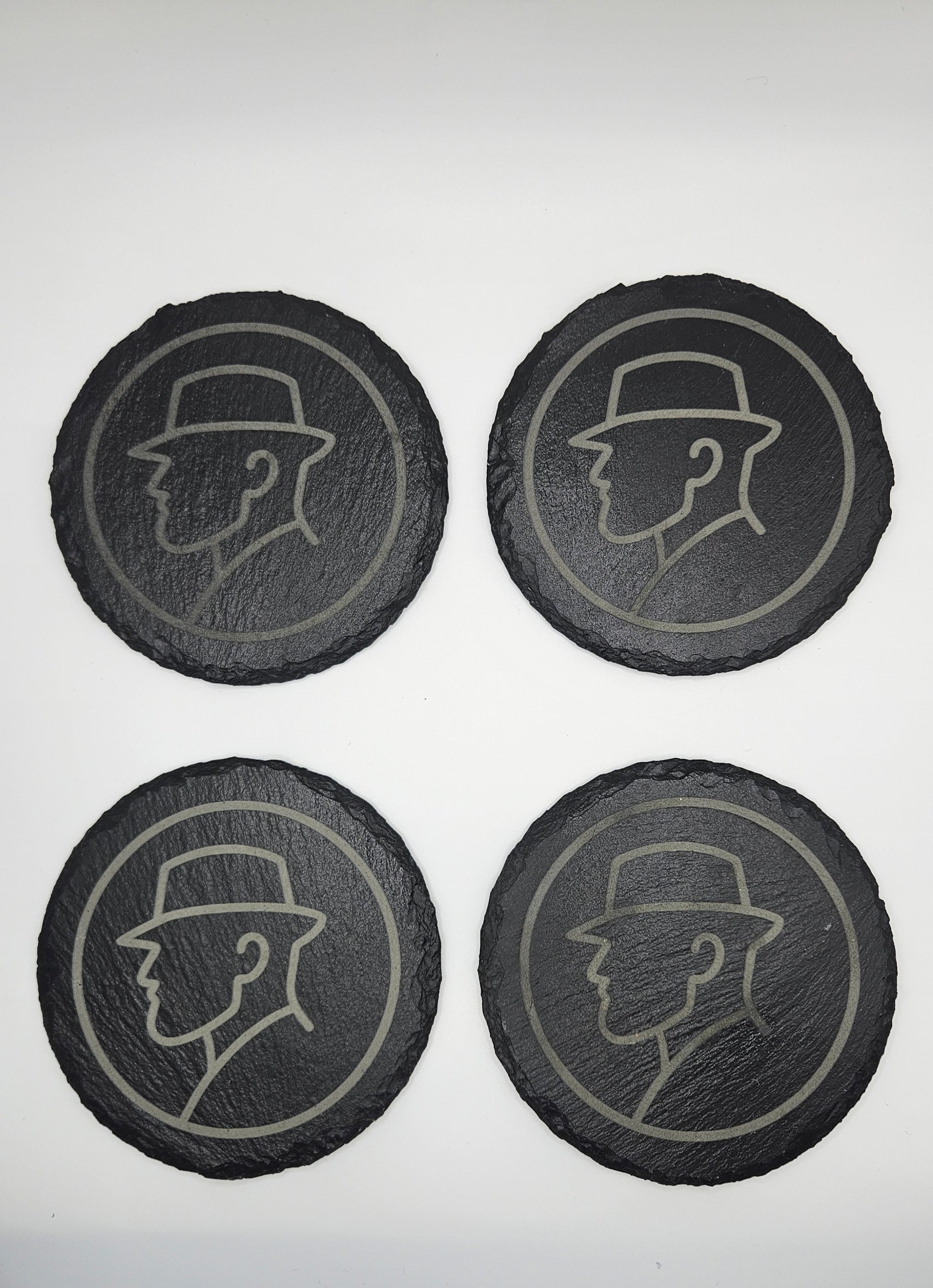 Gents Culture™ Slate Coaster Set (4ct)